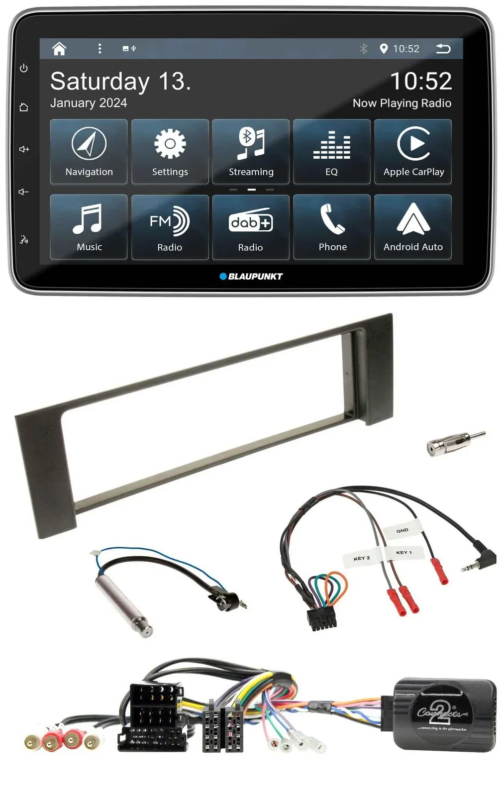 Blaupunkt USB DAB SD Lenkrad Bluetooth Autoradio für Audi A4 2000-2004 Can-Bus I