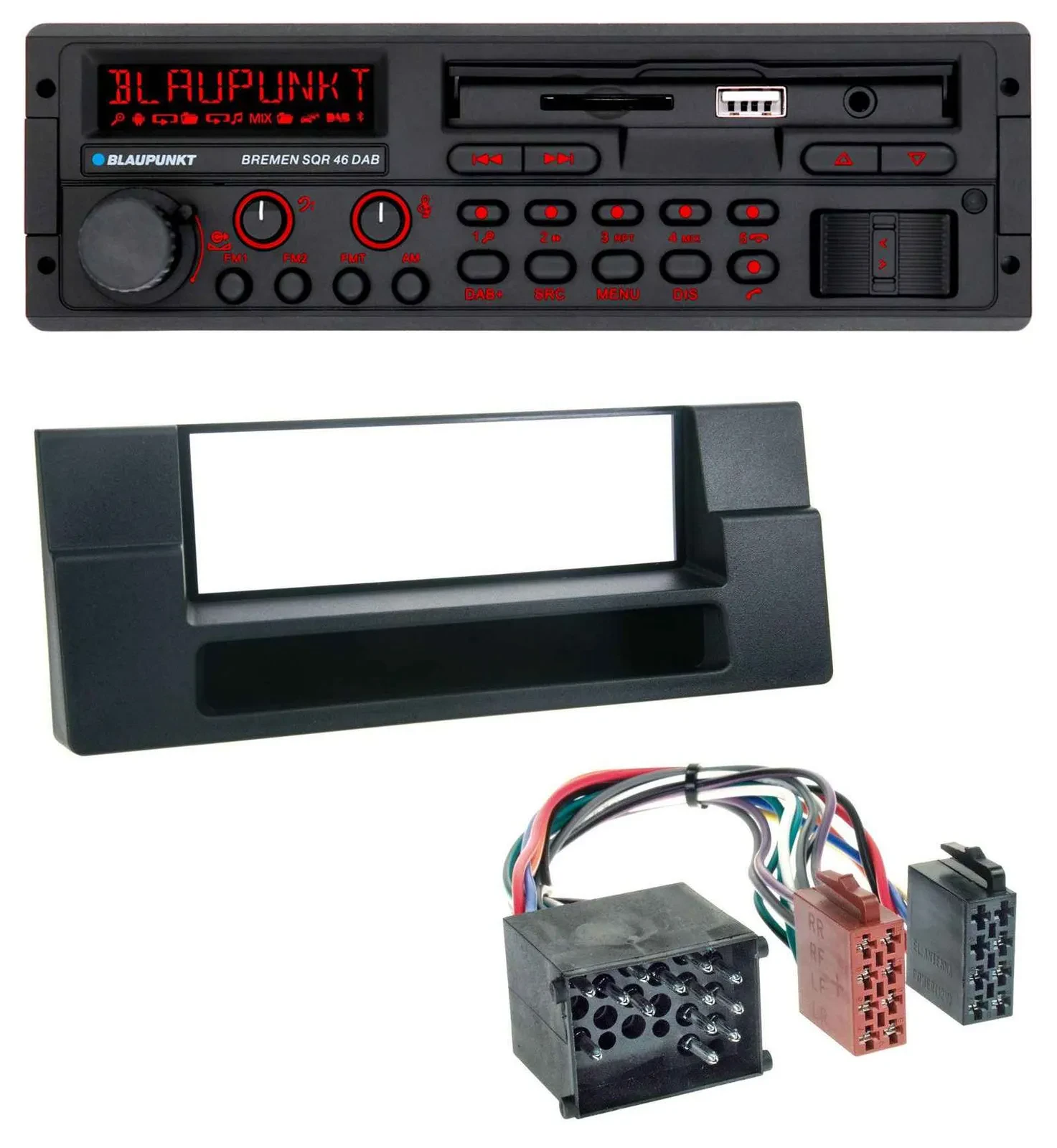 Blaupunkt SD MP3 USB Bluetooth DAB Autoradio für BMW X5 E53 5er E39 Rundpin Abla