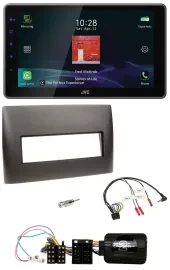 JVC DAB Lenkrad Bluetooth USB Autoradio für Fiat Stilo 2001-2007 schwarz