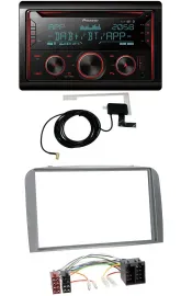 Pioneer 2DIN MP3 DAB USB CD Bluetooth Autoradio für Alfa Romeo 147 GT 00-10 silb