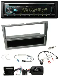 Pioneer DAB Lenkrad CD USB Bluetooth Autoradio für Opel Corsa C 04-06 aluminium