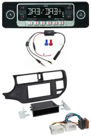 Dietz MP3 DAB Bluetooth USB Autoradio für Kia Rio (UB 2011-2014) schwarz