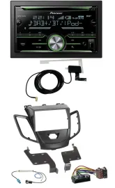 Pioneer CD USB MP3 Bluetooth 2DIN DAB Autoradio für Ford Fiesta 10-17 schwarz