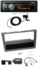 Автомагнитола Pioneer Bluetooth, DAB, USB, CD для Opel Corsa C (2000–2004), угольный, поддержка управления на руле