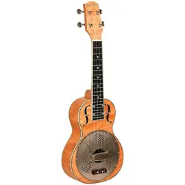 Укулеле Gold Tone Concert-Scale Curly Maple Resonator Ukulele with Gig Bag Natural