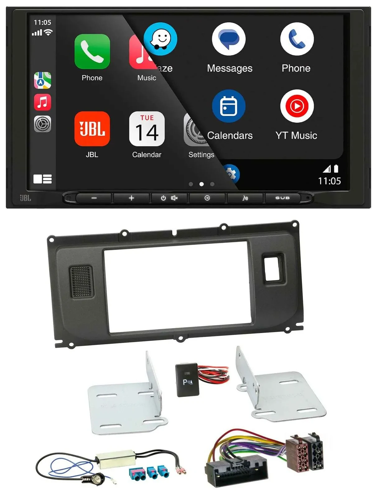 Автомагнитола для Land Rover Evoque (с 2011) JBL 2DIN, MP3, DAB, Bluetooth, USB