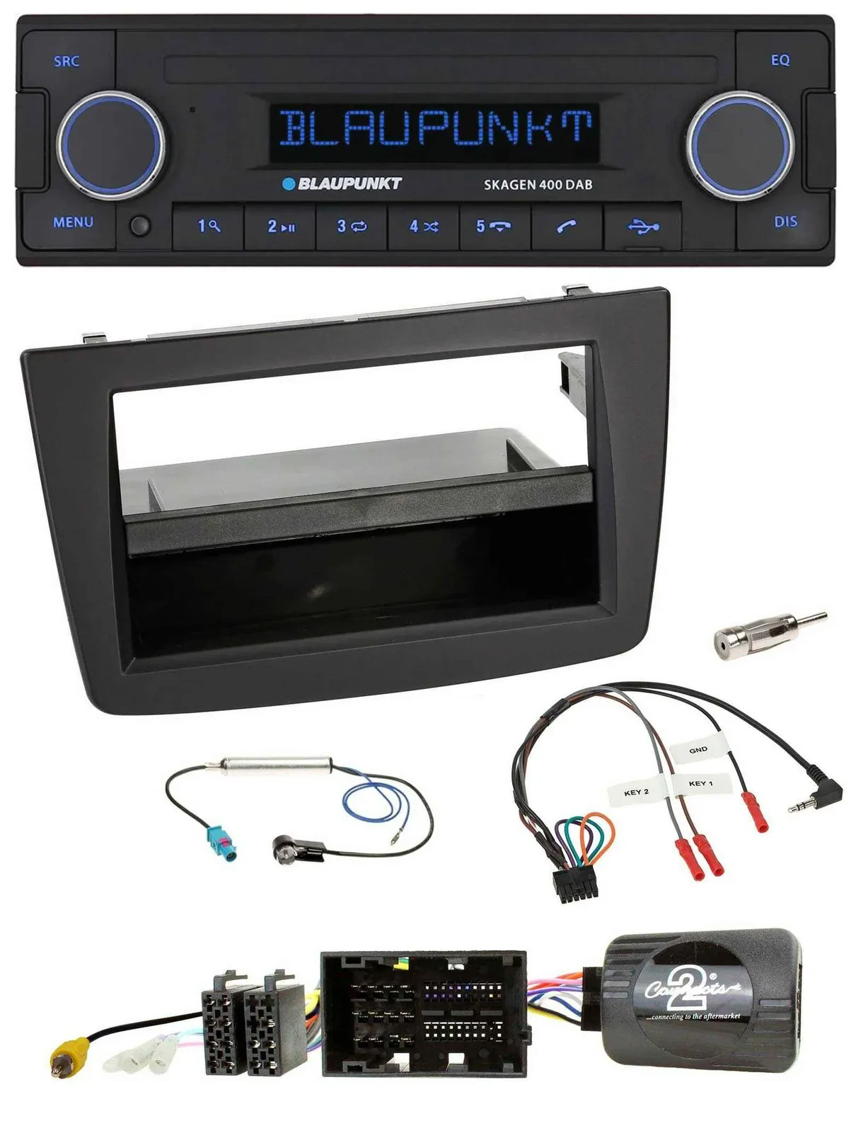 Blaupunkt DAB USB Bluetooth Lenkrad Autoradio für Alfa Mito 955 2014-2018 schwar