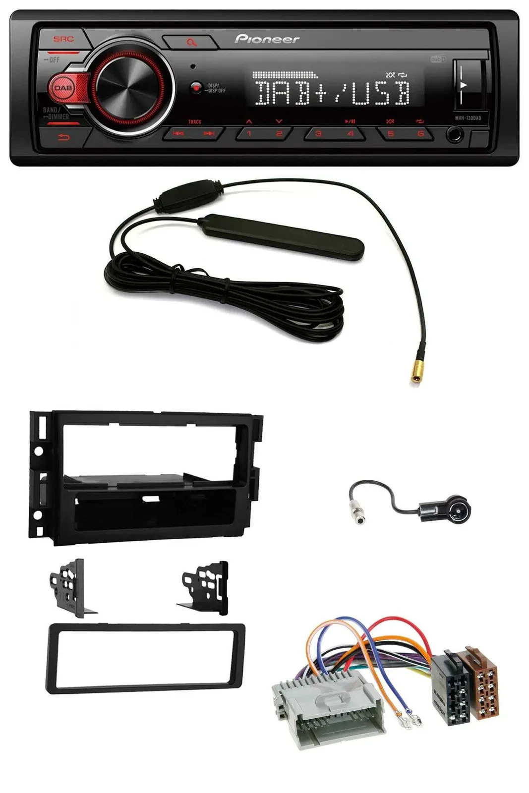 Автомагнитола для Buick Enclave 2008–2012, Lucerne с 2006 Pioneer 1-DIN, DAB, USB, AUX, MP3