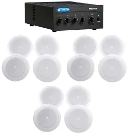 Crown 160MA 60 Watt Amplifier+(12) 8" JBL Speakers For Restaurant/Bar/Cafe