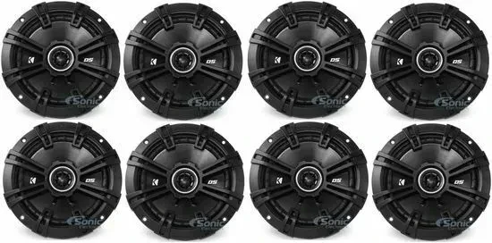 8) Kicker DSC65 43DSC6504 6.5" 120W RMS 2-Way DS Series Coaxial Car Speakers