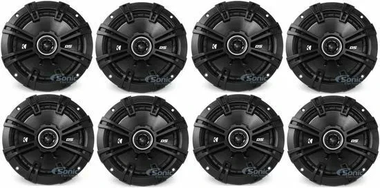 8) Kicker DSC65 43DSC6504 6.5" 120W RMS 2-Way DS Series Coaxial Car Speakers