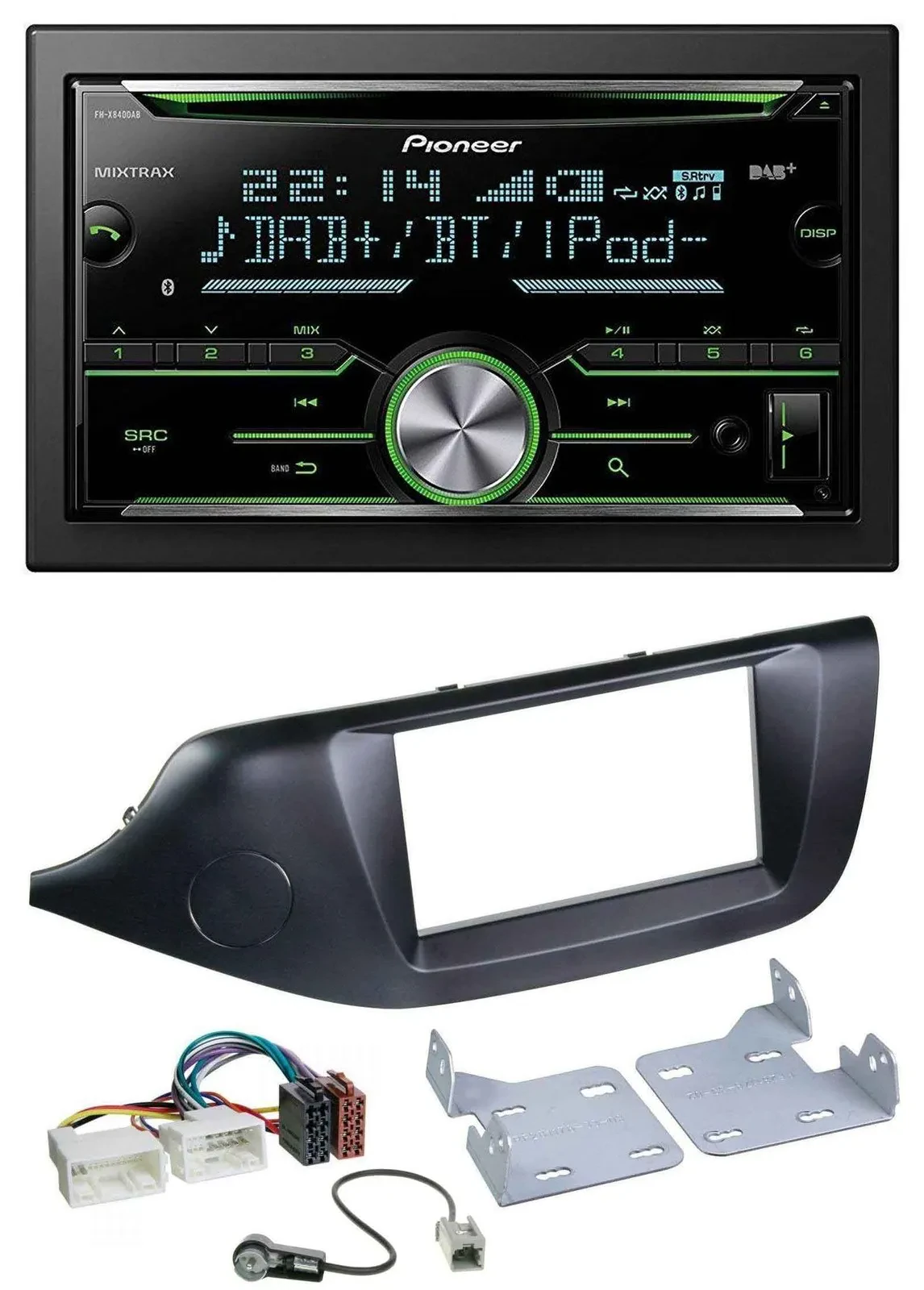 Pioneer Bluetooth MP3 DAB 2DIN USB CD Autoradio für Kia Ceed (ab 12) schwarz