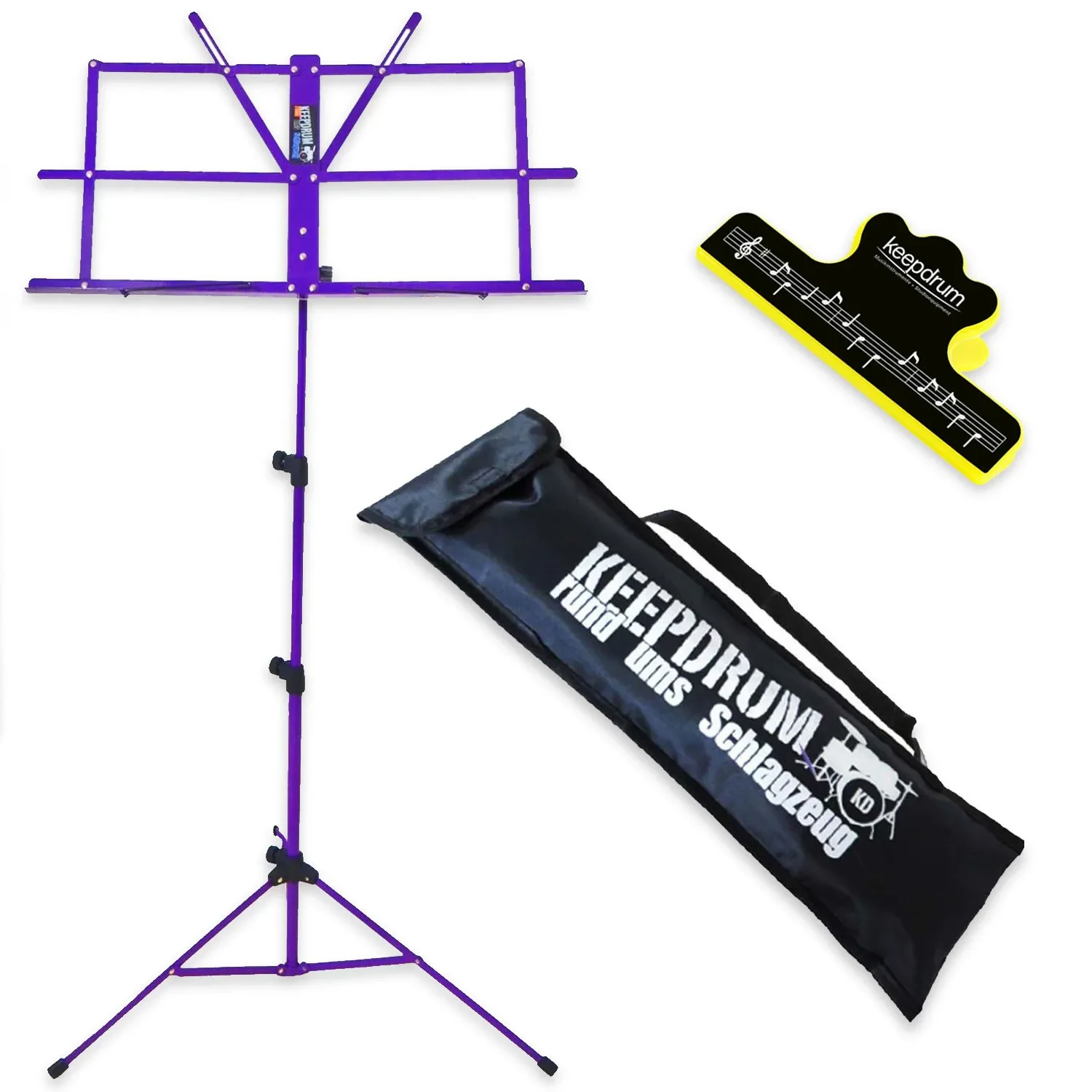 Пюпитр keepdrum MUS2FL фиолетовый с зажимом для нот