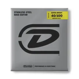 Комплект струн для бас-гитары Dunlop Super Bright DBSBS40100M