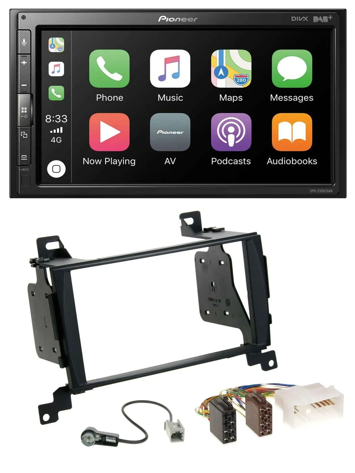 Автомагнитола для Hyundai Santa Fe 2007–2012 Pioneer 2 DIN, USB, MP3, DAB, Bluetooth