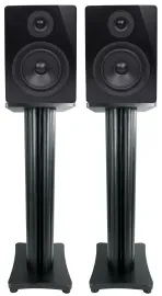 (2) Rockville APM5B 5.25" USB Studio Monitor Speakers+28" Black Premium Stands