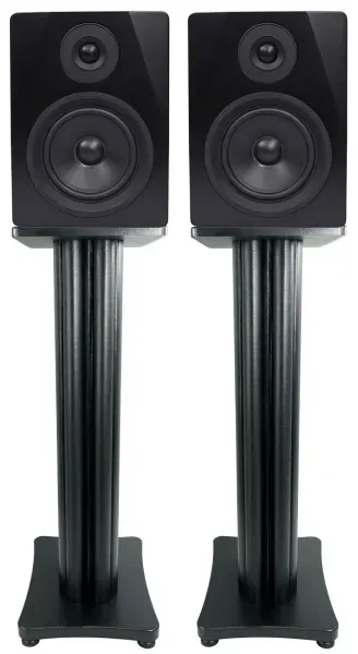 (2) Rockville APM5B 5.25" USB Studio Monitor Speakers+28" Black Premium Stands