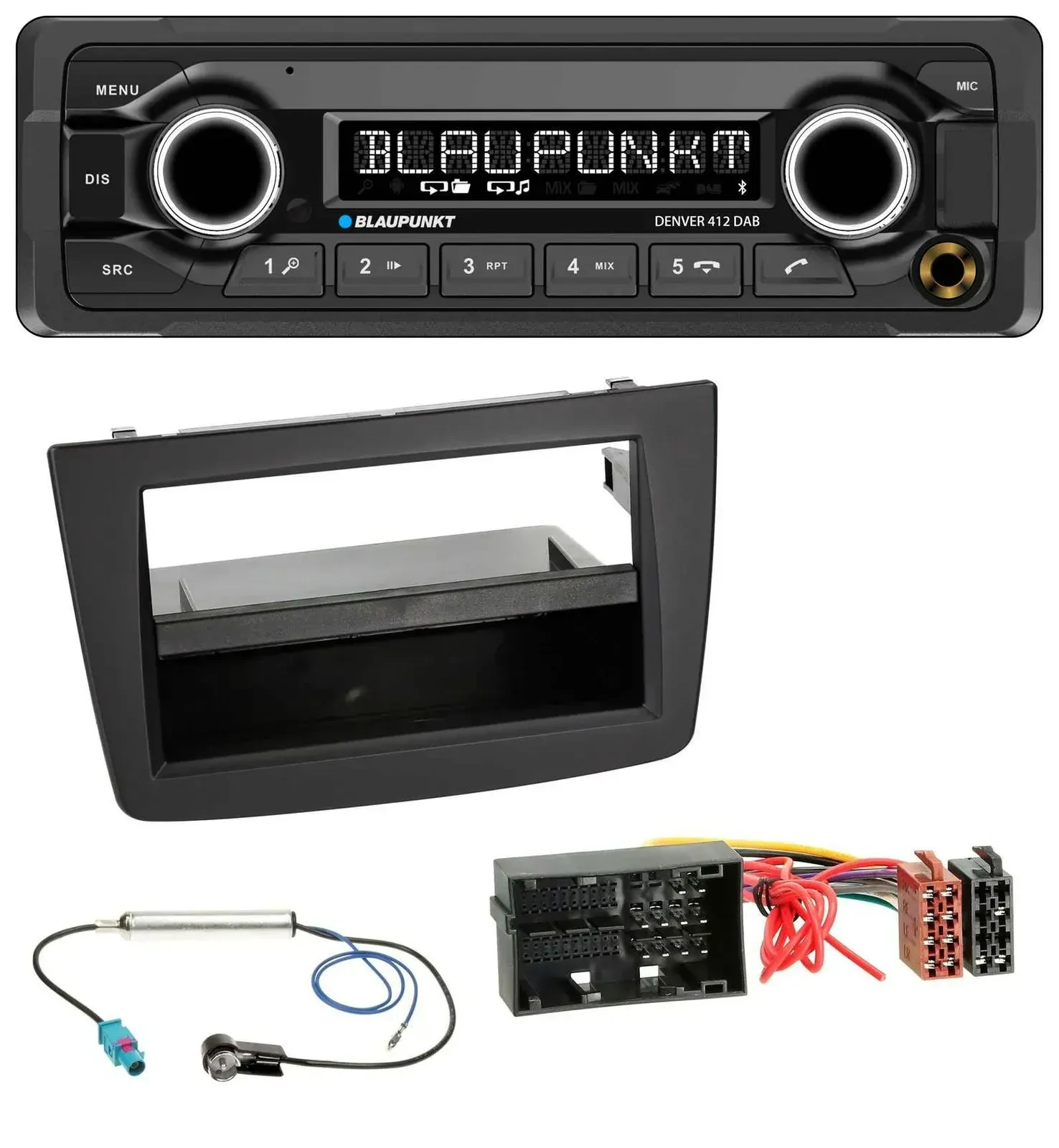 Blaupunkt Bluetooth DAB MP3 USB Autoradio für Alfa Romeo Mito 955 ab 14 schwarz