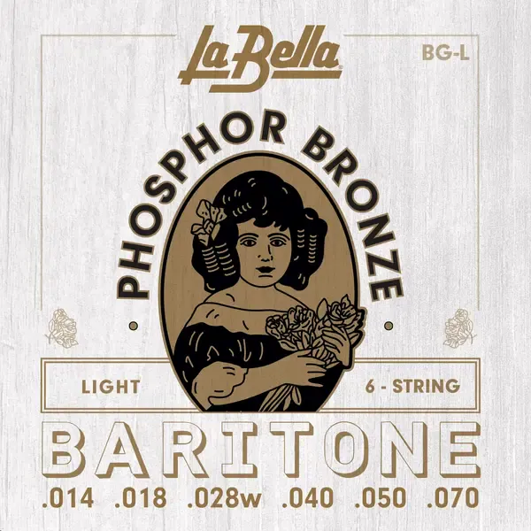 Струны для акустической гитары La Bella BG-L Baritone Phosphor Bronze Light 14-70