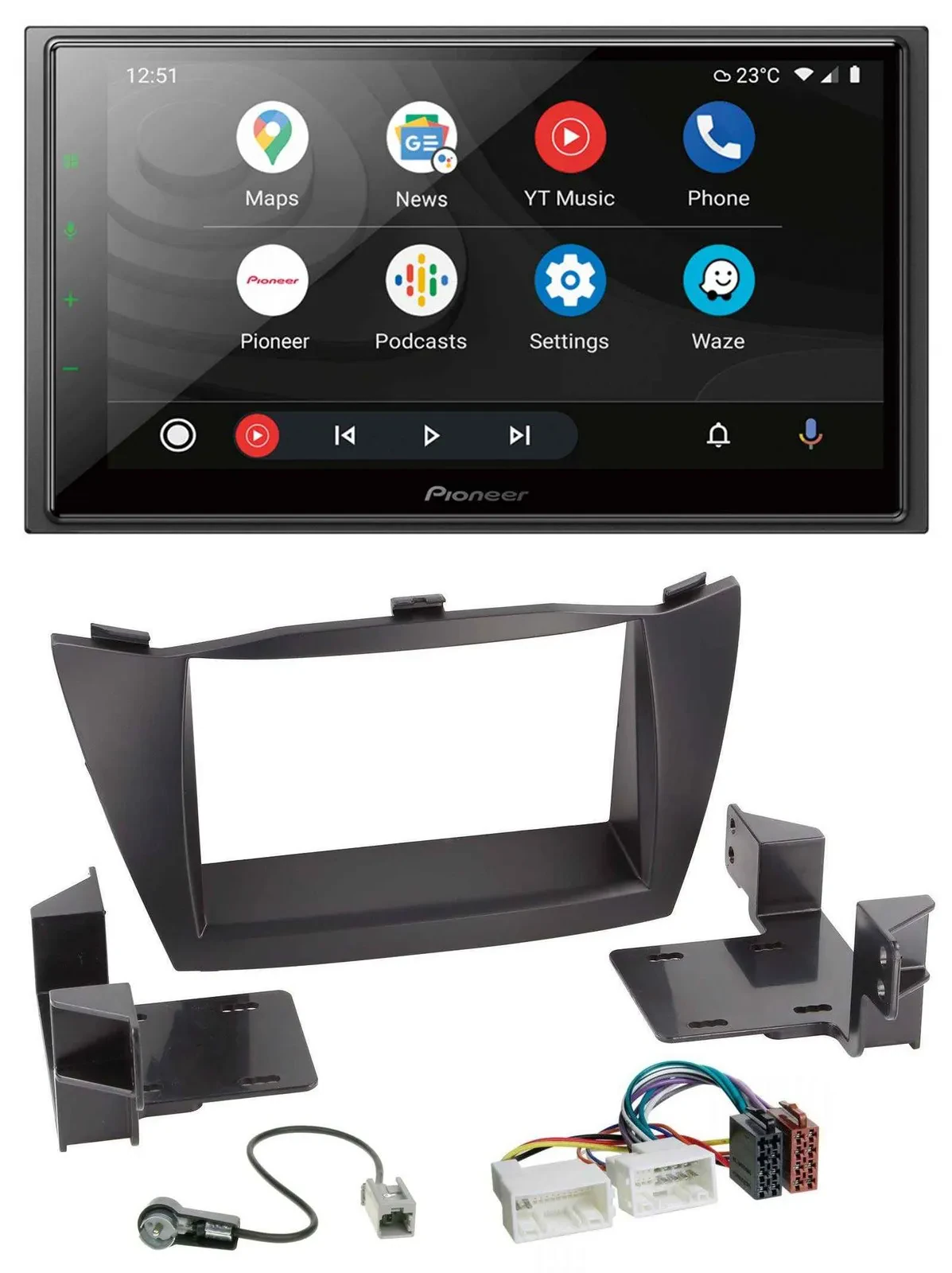 Автомагнитола для Hyundai ix35 (2010–2013) Pioneer 2-DIN, USB, Bluetooth, DAB, MP3