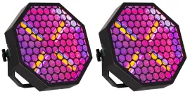 (2) American DJ Vintage X RGB LED DMX Eye Candy Amber Blinder Effect Par Lights