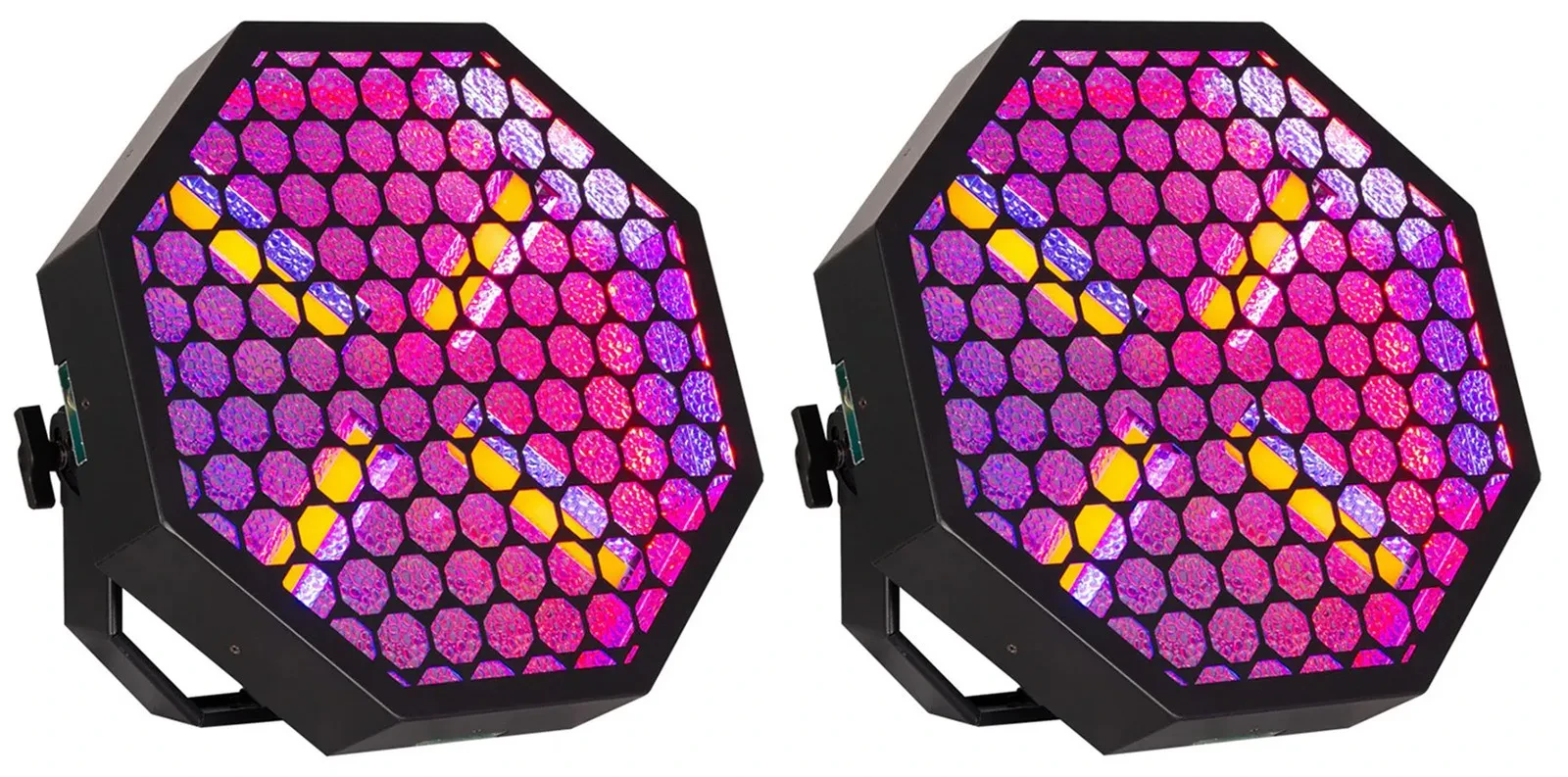 (2) American DJ Vintage X RGB LED DMX Eye Candy Amber Blinder Effect Par Lights