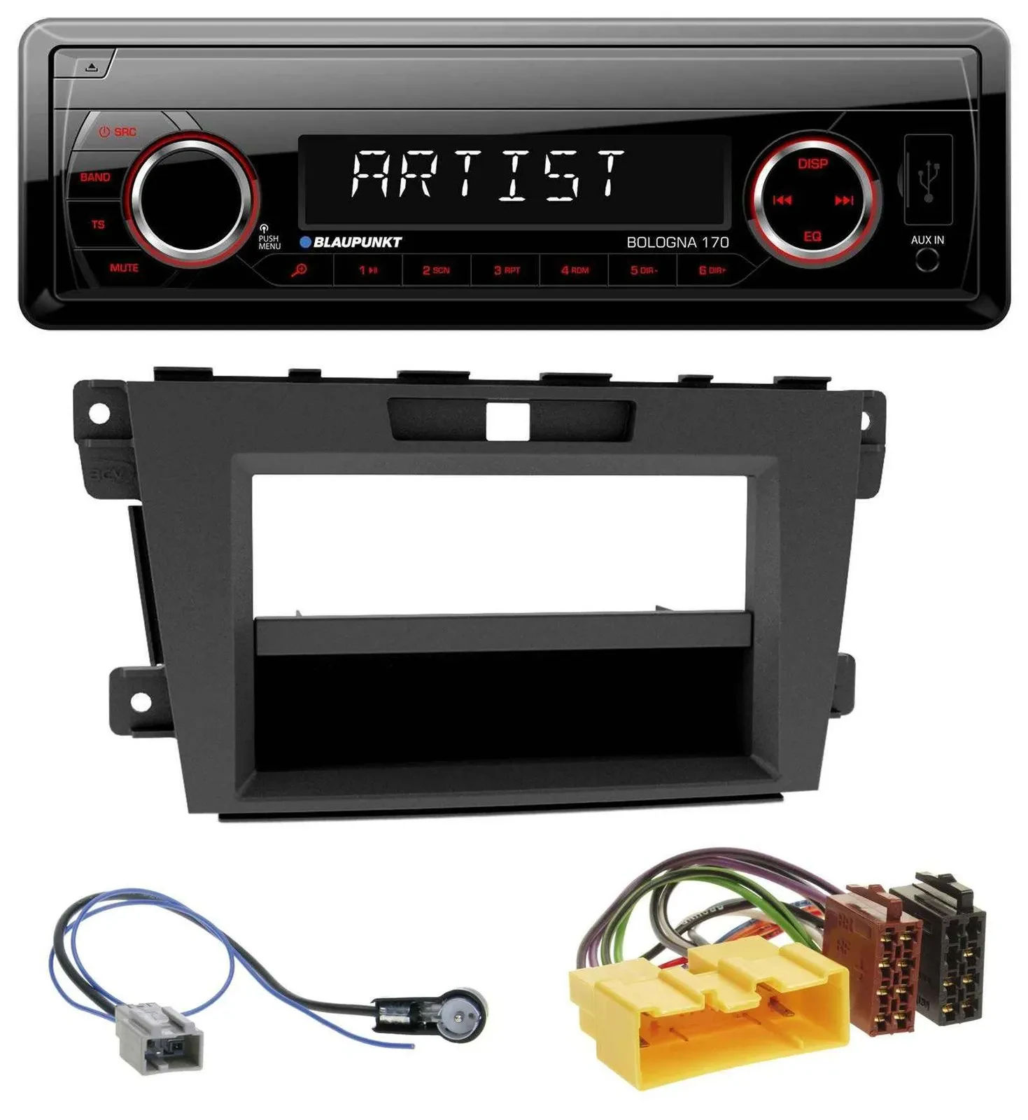 Blaupunkt SD USB 1DIN MP3 AUX Autoradio für Mazda CX-7 (2009-2013)