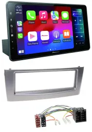 Pioneer Bluetooth DAB MP3 USB Autoradio für Fiat Punto Grande Punto ab 05 grau