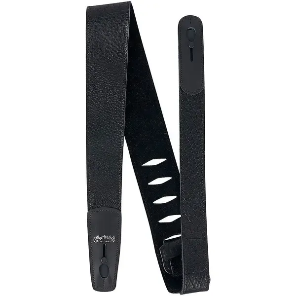 Ремень для гитары Martin Buffalo Leather Lock-It Guitar Strap Black 2.5 in.