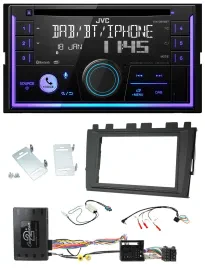 JVC Lenkrad USB 2DIN DAB Bluetooth CD Autoradio für VW Polo ab 2018 MIB II Infoa