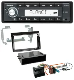 Continental USB MP3 AUX 1DIN Autoradio für Citroen Jumper 06-11 Quadlock piano s