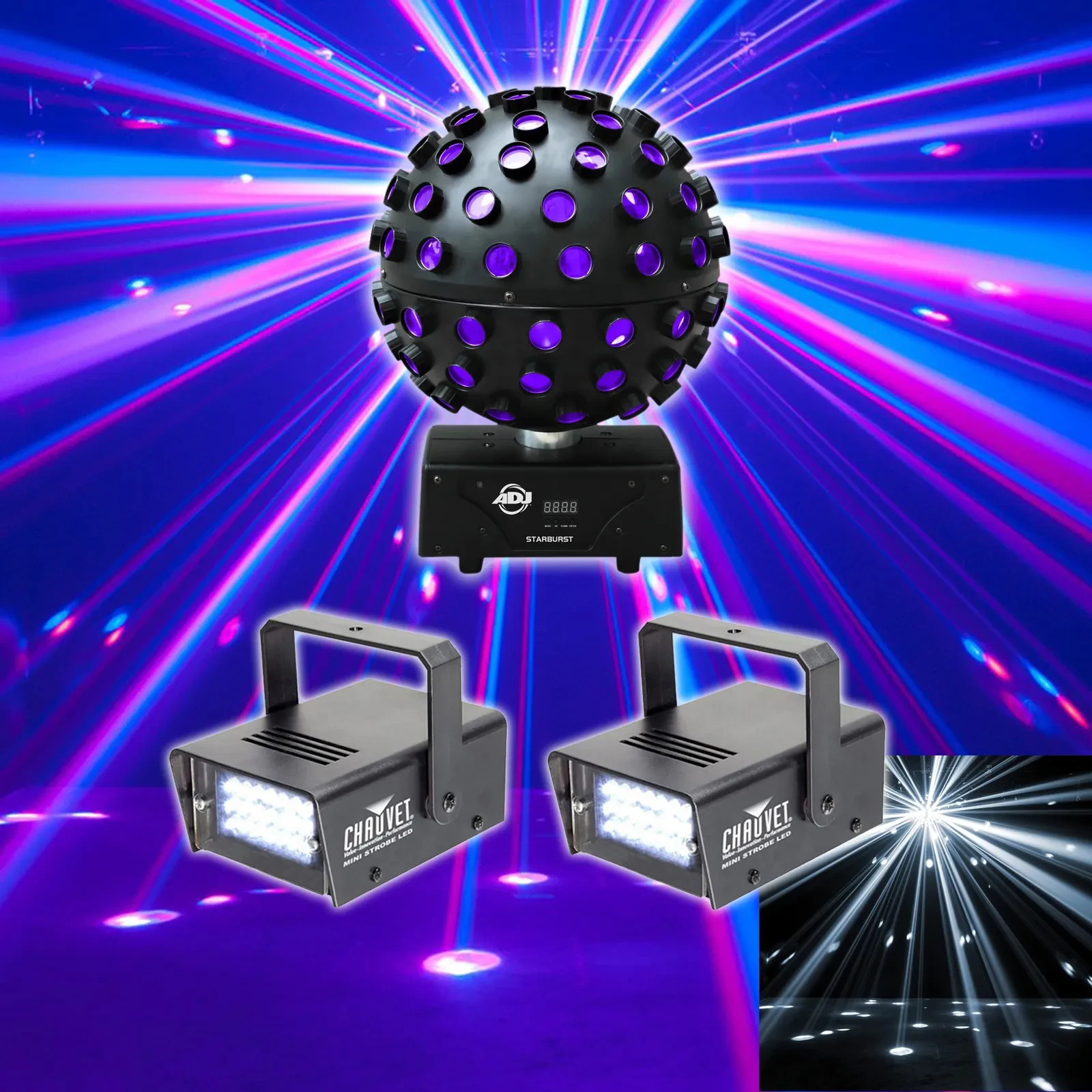 Комплект светового оборудования American DJ STARBURST+2 MINI STROBE LED