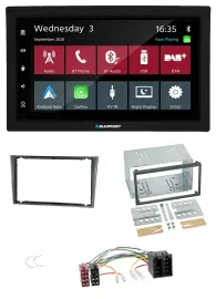 Blaupunkt DAB Bluetooth USB MP3 2DIN Autoradio für Opel Corsa C ISO 2000-2004 al