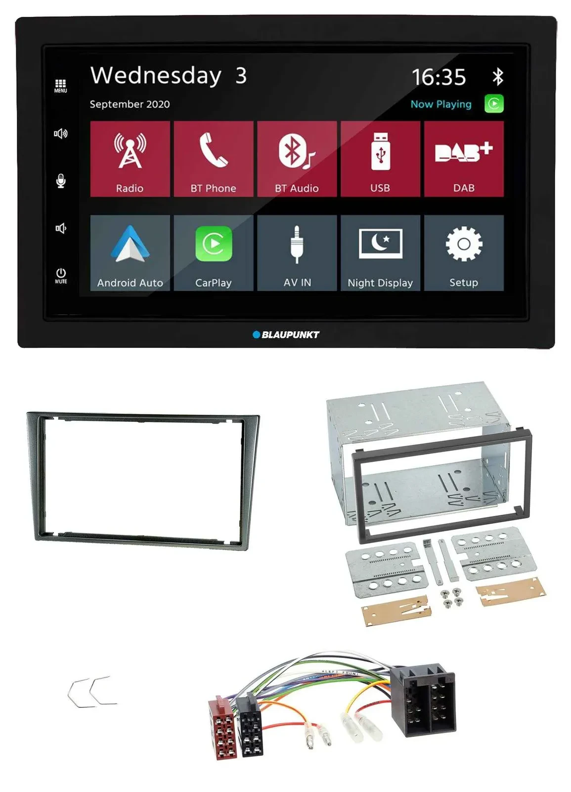 Blaupunkt DAB Bluetooth USB MP3 2DIN Autoradio für Opel Corsa C ISO 2000-2004 al