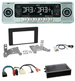 Dietz Bluetooth MP3 DAB USB Autoradio für Toyota Aygo AB7 ab 2022 mattschwarz