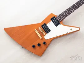 2005 Gibson Explorer '76 Vintage Reissue Natural w/ Case & Tags, Yamano