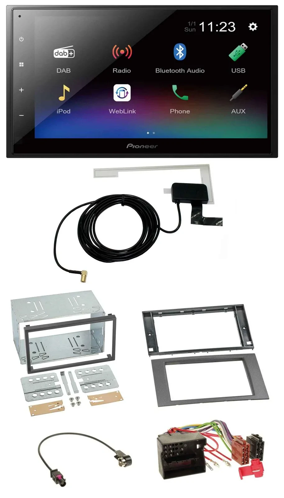 Pioneer DAB MP3 Bluetooth 2DIN USB Autoradio für Ford Fusion Kuga Transit 05-12