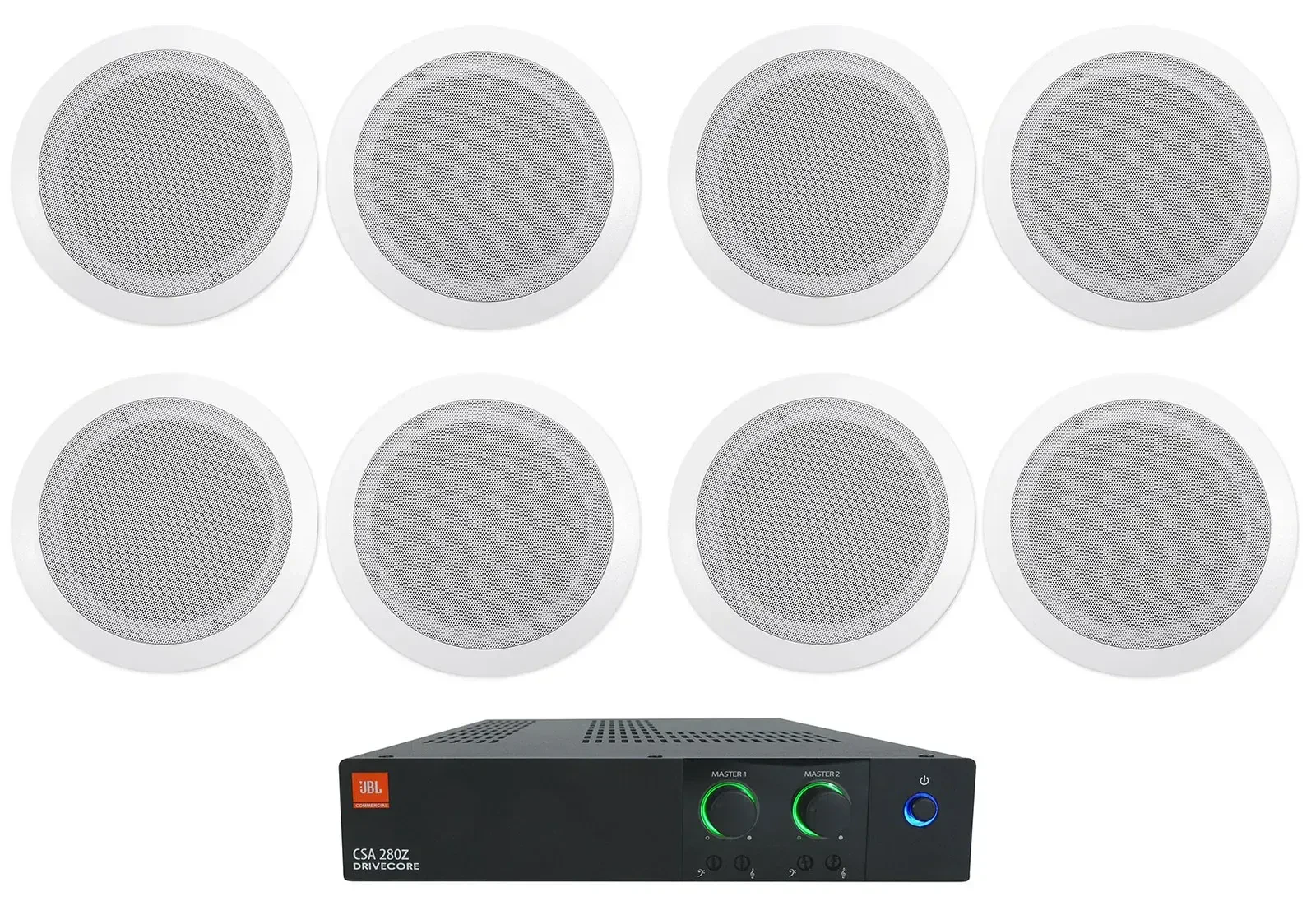 Потолочная акустика JBL CC65T White с усилителем (8 штук)