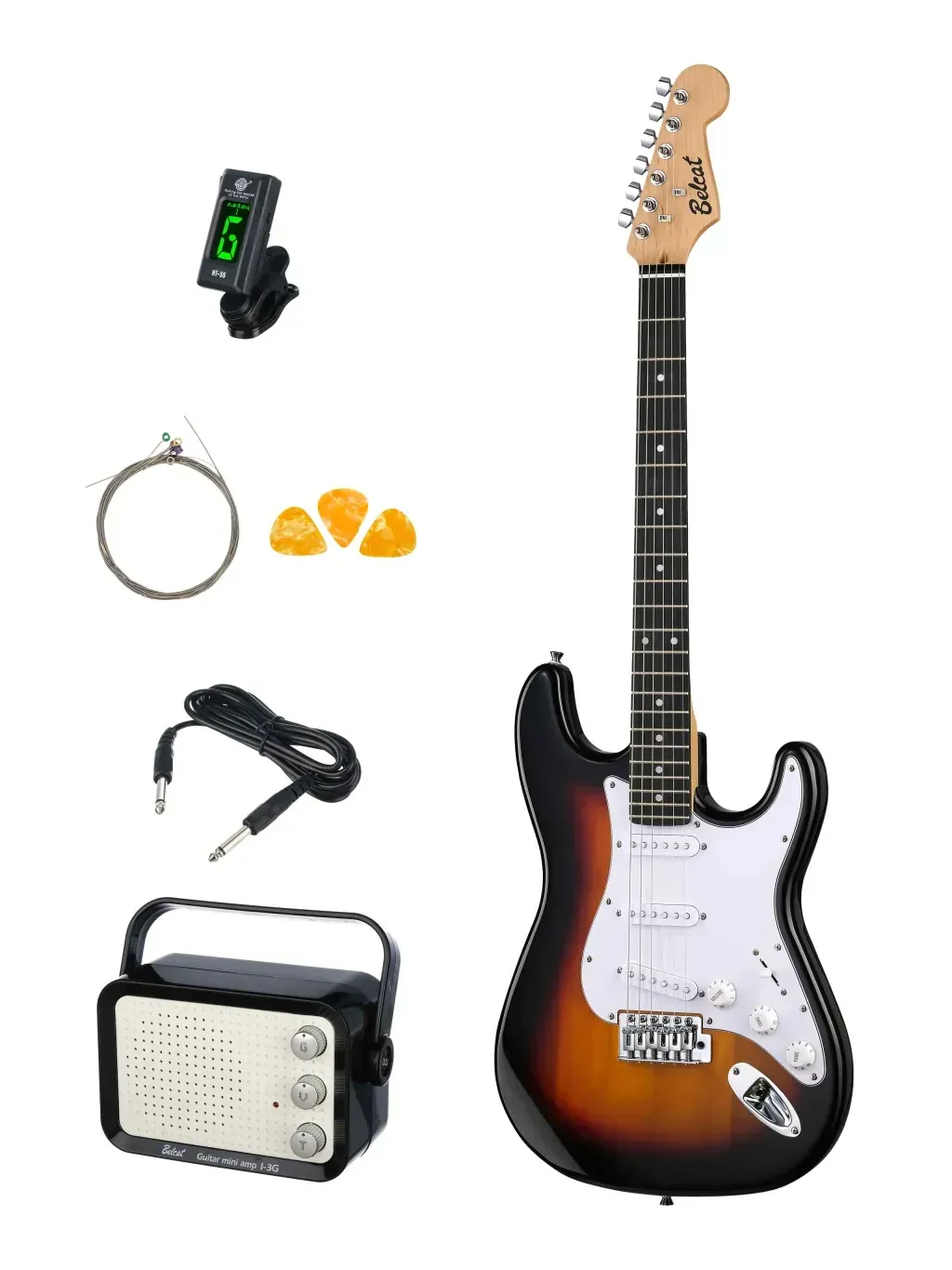 Электрогитара Belcat BST-KIT-SB Sunburst с аксессуарами