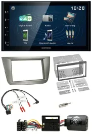 Kenwood 2DIN Bluetooth Lenkrad USB DAB Autoradio für Seat Toledo Altea silber
