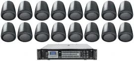 Потолочная акустика JBL Control 65P/T Black с усилителем (16 штук)