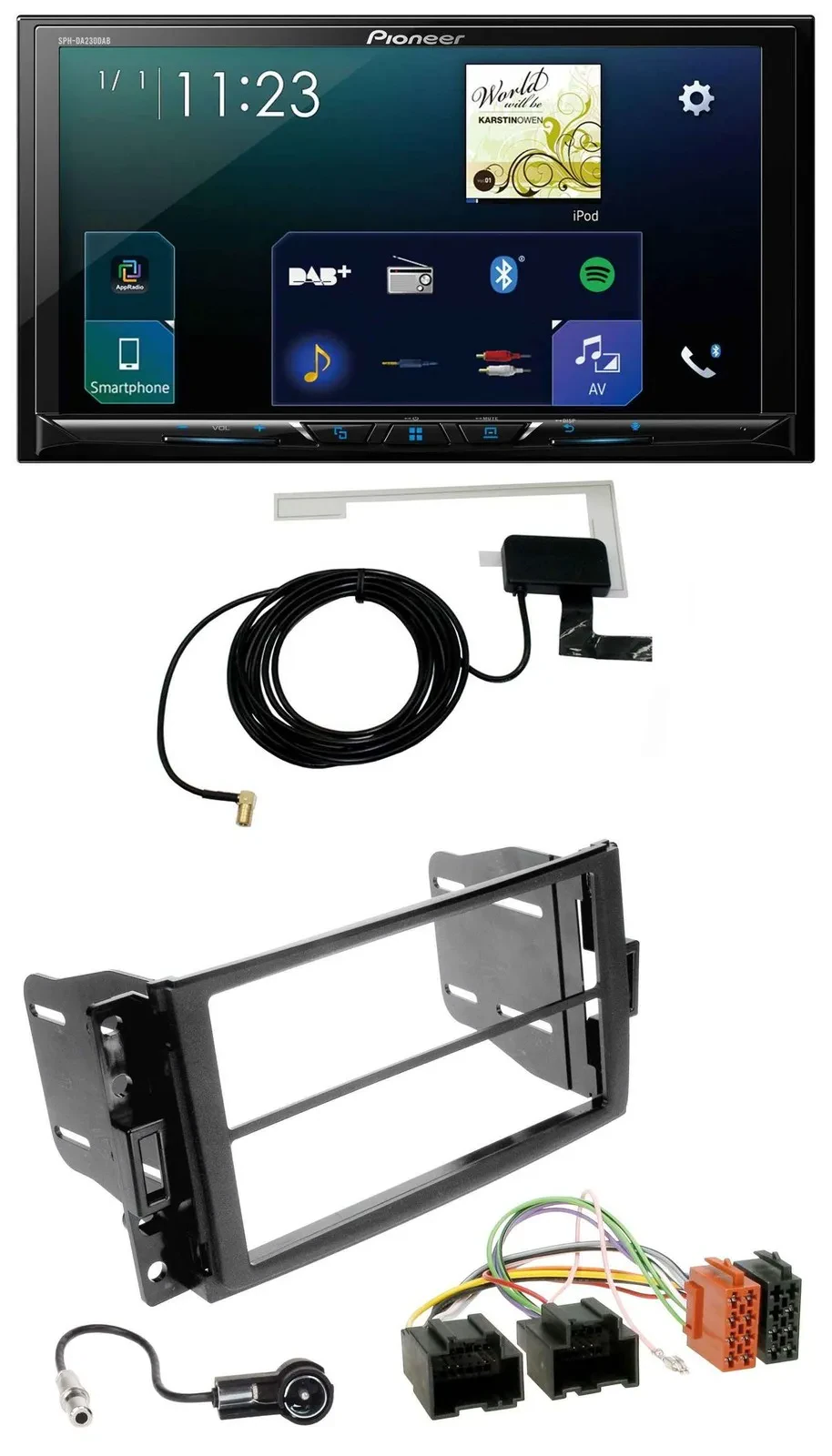 Pioneer 2DIN DAB USB MP3 Bluetooth Autoradio für Chevrolet Corvette 05-13 Upland