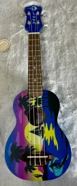 Luna Kauwela Summer Soprano size Ukulele with Custom Graphics with gig bag