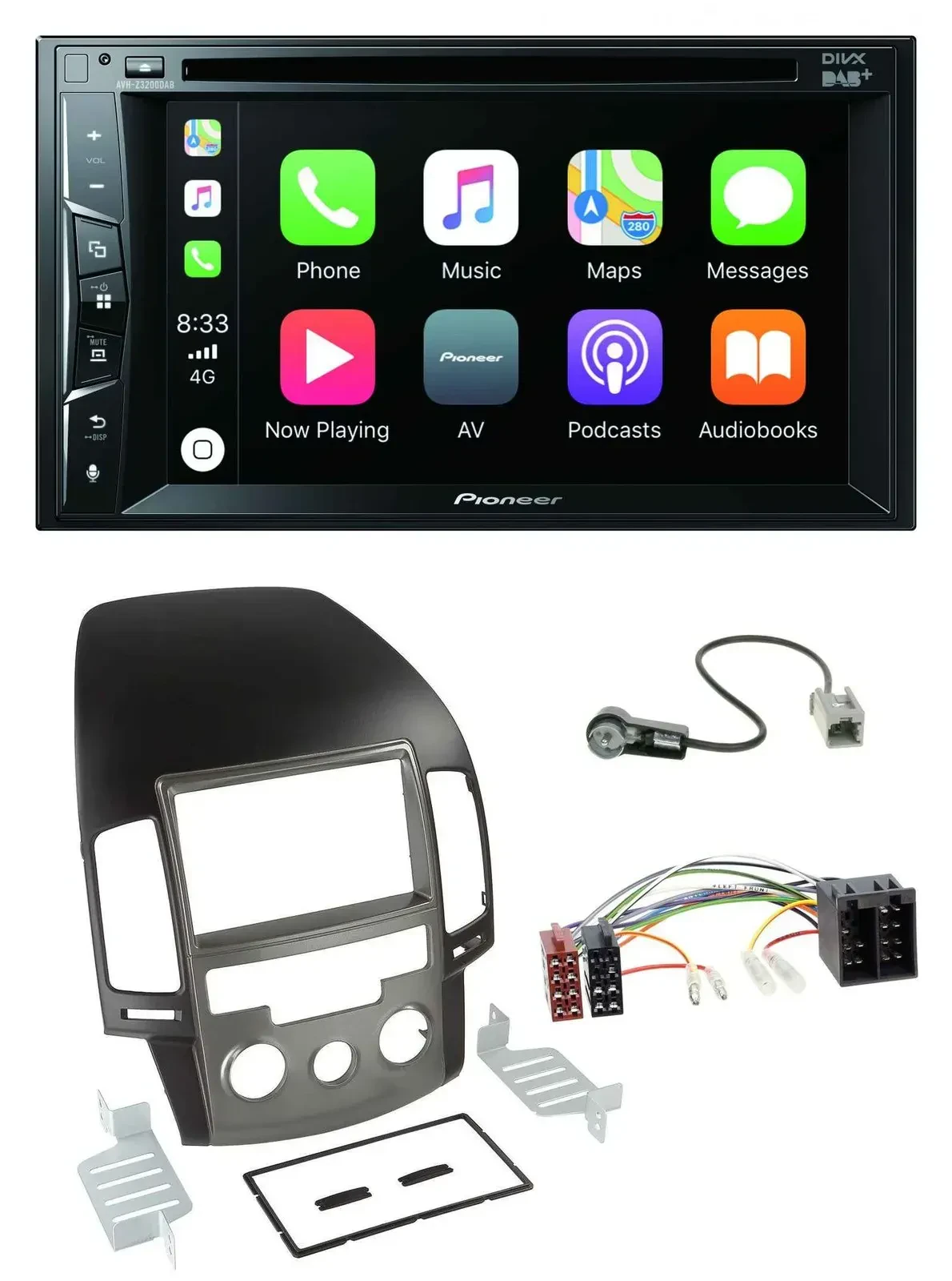 Автомагнитола для Hyundai i30 Pioneer 2-DIN MP3 USB DVD Bluetooth DAB