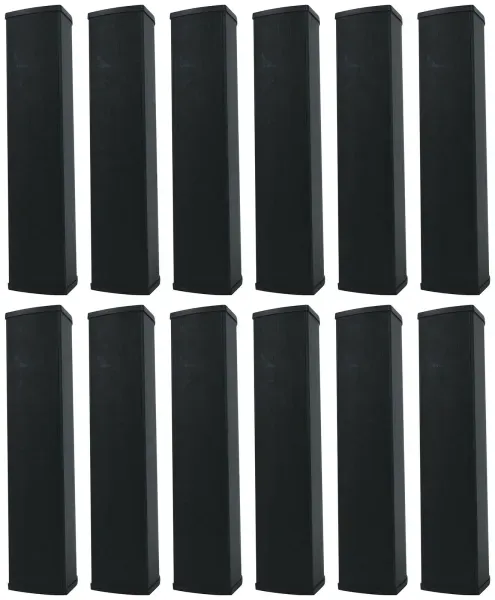 12) Rockville WET ARRAY 5 BLACK Line Array Speakers For church/School/Auditorium