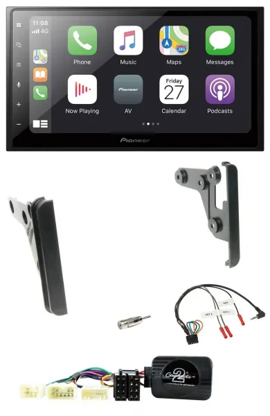 Pioneer Lenkrad Bluetooth DAB 2DIN USB Autoradio für Toyota Yaris 2007-2010