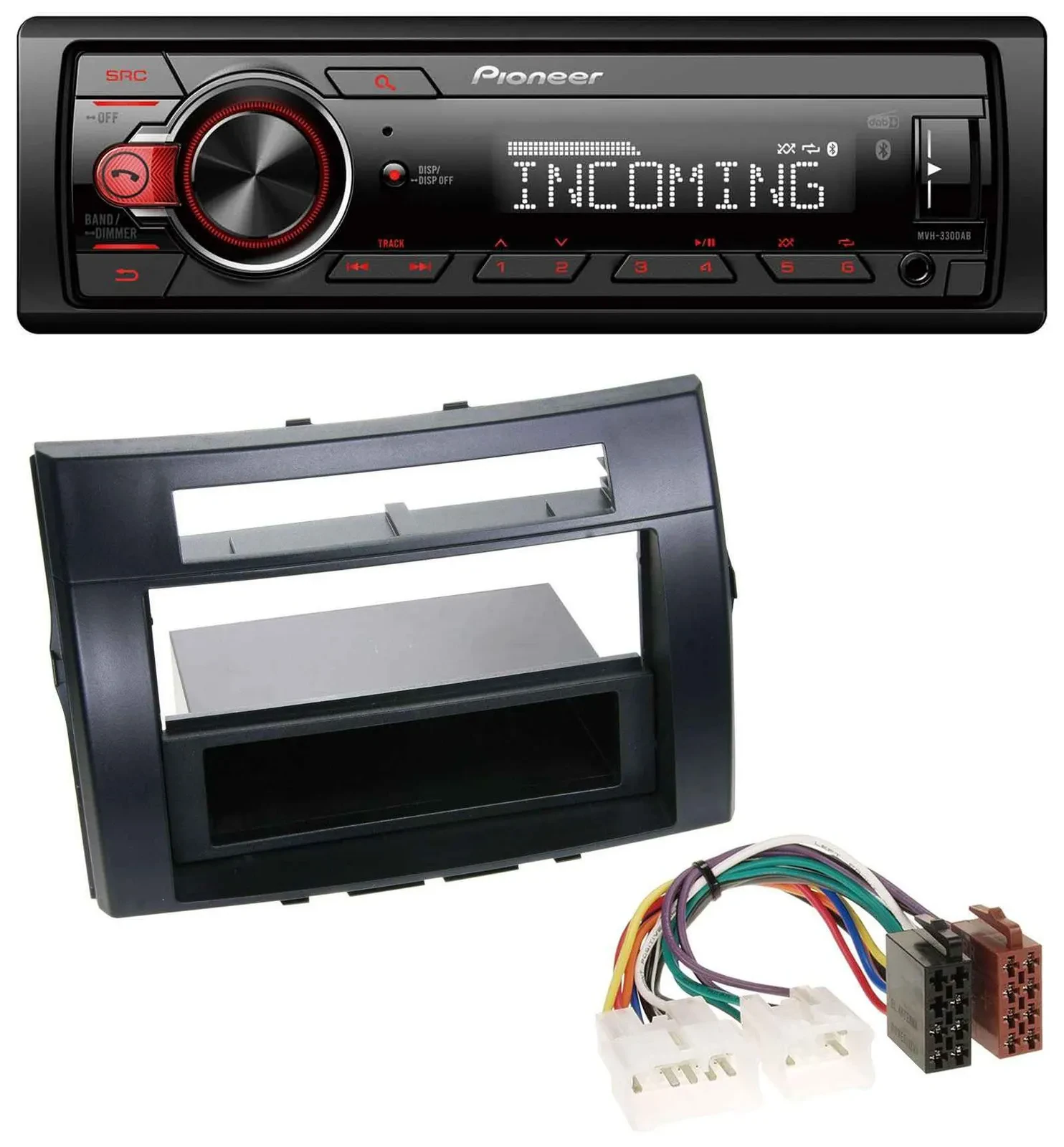 Автомагнитола Pioneer Bluetooth USB DAB MP3 для Toyota Corolla Verso 2004–2009 черная