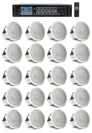 (20) JBL 3" Ceiling Speakers+6-Zone Bluetooth Amplifier For Restaurant/Bar/Cafe