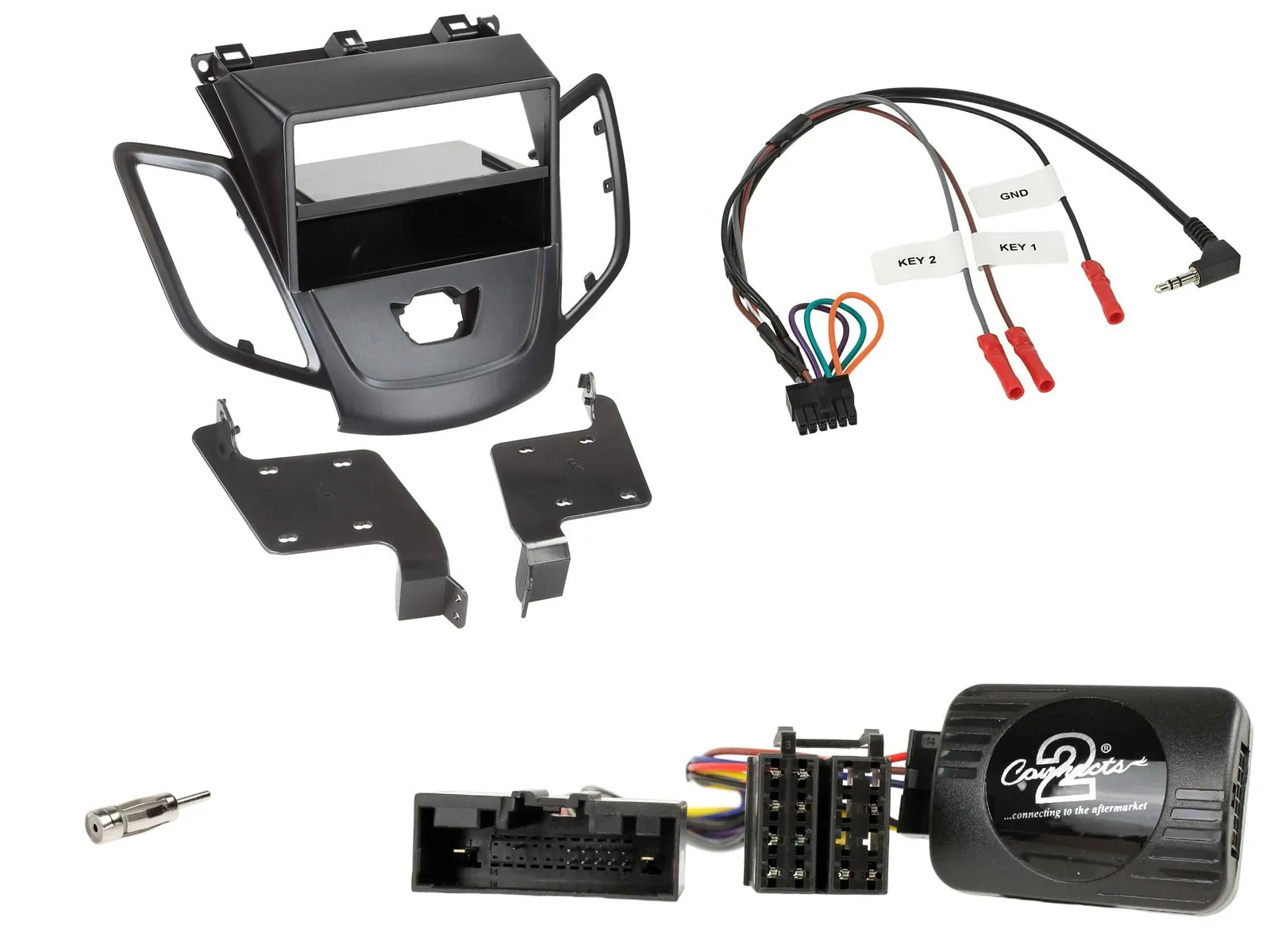 Radioset Lenkradadapter DIN Autoradio für Ford Fiesta 2013-2017 ohne Display sch