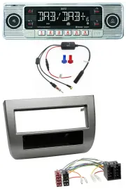 Автомагнитола Dietz для Lancia Y (843, 2003–2011) DAB, USB, MP3, Bluetooth, темно-серебристый металлик